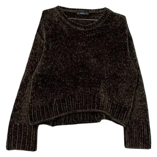 자라 빈티지 브라운 니트 M