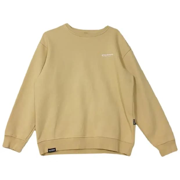 그루브라임 백로고 베이지 맨투맨 M