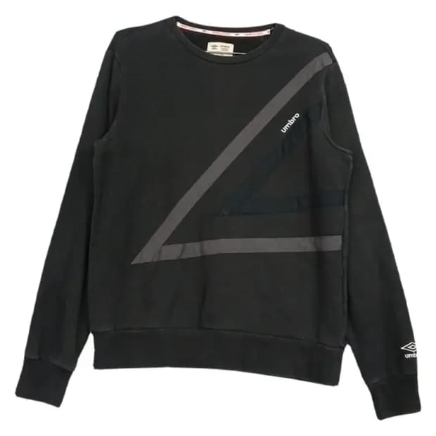 엄브로 블랙 로고 캐주얼 맨투맨 S