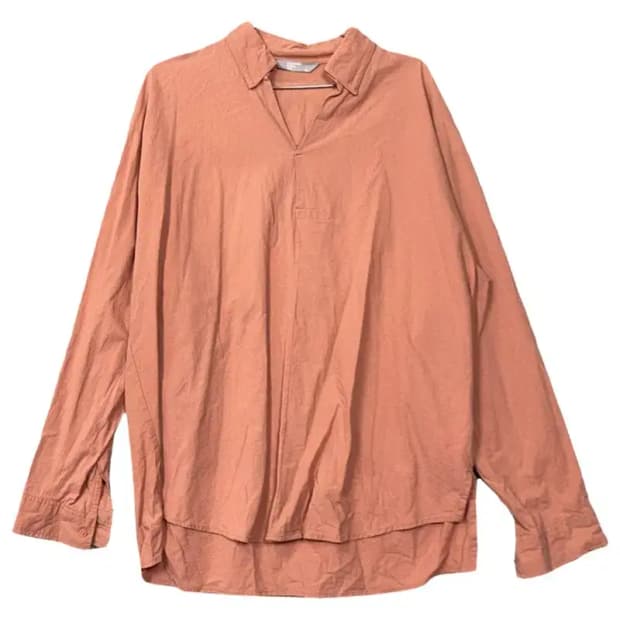 에잇세컨즈 코랄 코튼 브이넥 카라 셔츠 XL