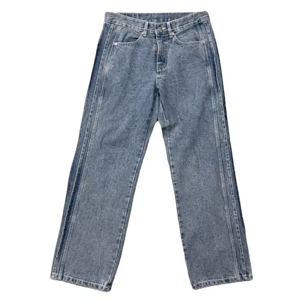 WELLDONE 남성 캐주얼 연청 청바지 S