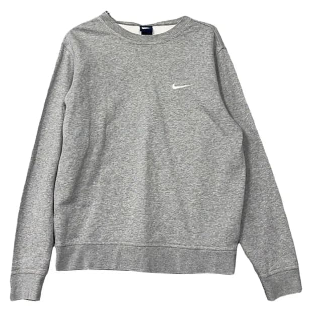 나이키 라이트 그레이 로고 맨투맨 L