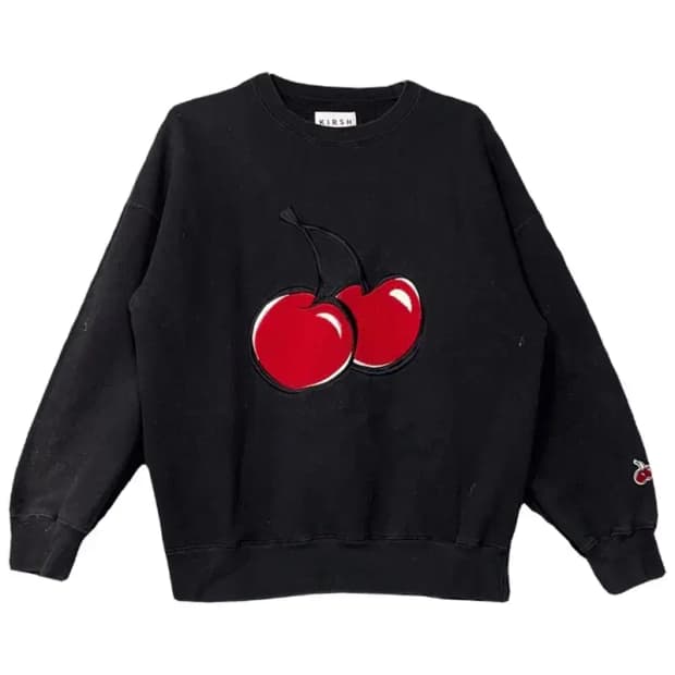 키르시 빅로고 블랙 맨투맨 1