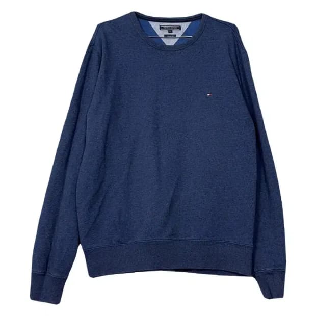 타미힐피거 네이비 로고 코튼 맨투맨 XL