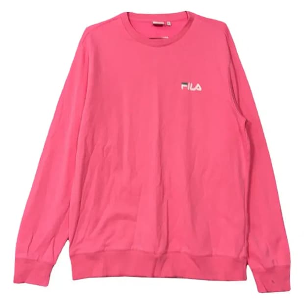 휠라 핑크 로고 맨투맨 XL