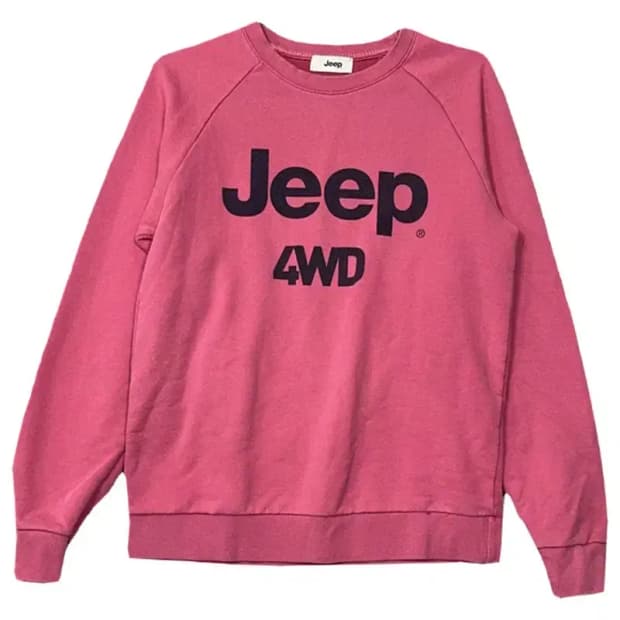 지프 프린팅 캐주얼 로고 맨투맨 M(95)