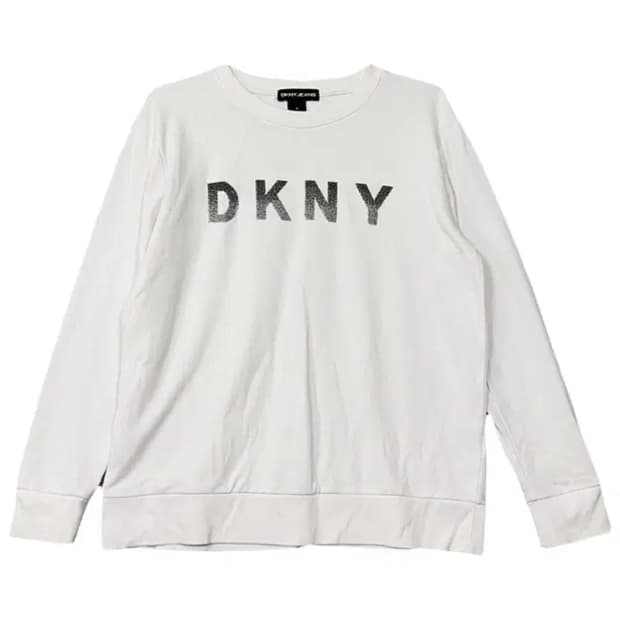 DKNY 프린팅 화이트 맨투맨 M