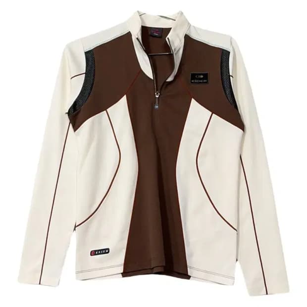 아이더 로고 여성 등산 기능성 반집업 긴팔티 M