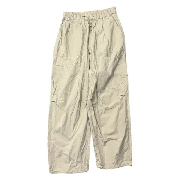 에잇세컨즈 베이지 밴딩 와이드 바지 M(78-80)