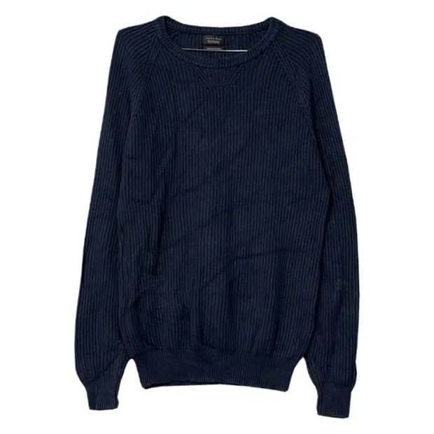 자라 네이비 캐주얼 코튼 니트 EURL/USAL/MEX42