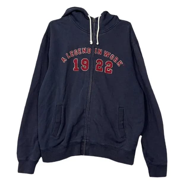 디키즈 스펠 로고 빈티지 네이비 후드 집업 L