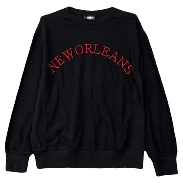 엔비에이 프린팅 블랙 맨투맨 XS