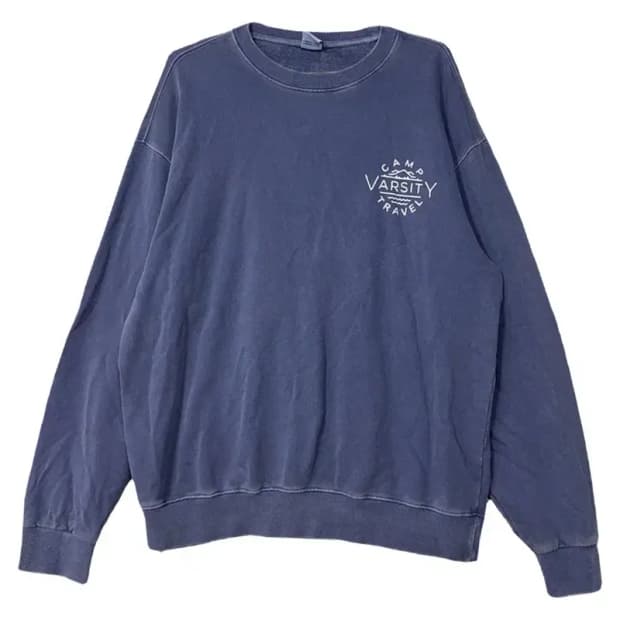 트래블 네이비 로고 피그먼트 맨투맨 L