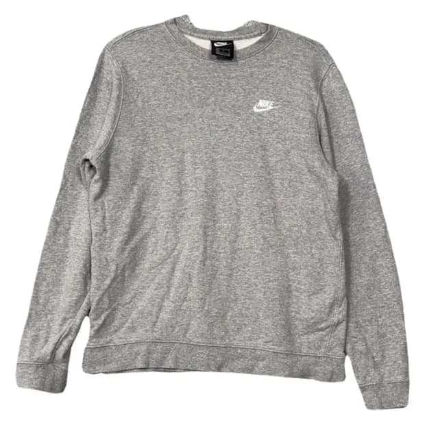 나이키 라이트 그레이 로고 맨투맨 M