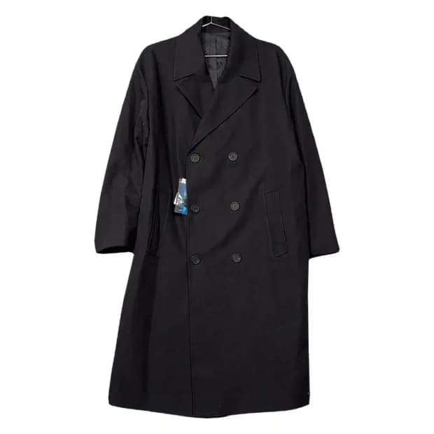 [새상품]스파오 블랙 버튼 클래식 코트 95