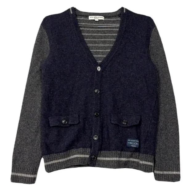 빈폴 네이비 울 니트 가디건 95