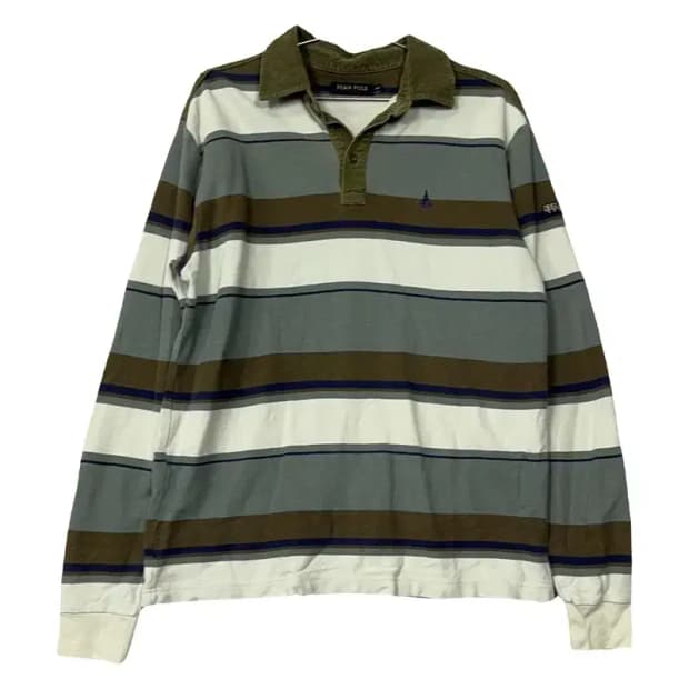 빈폴 스트라이프 캐주얼 카라티 100