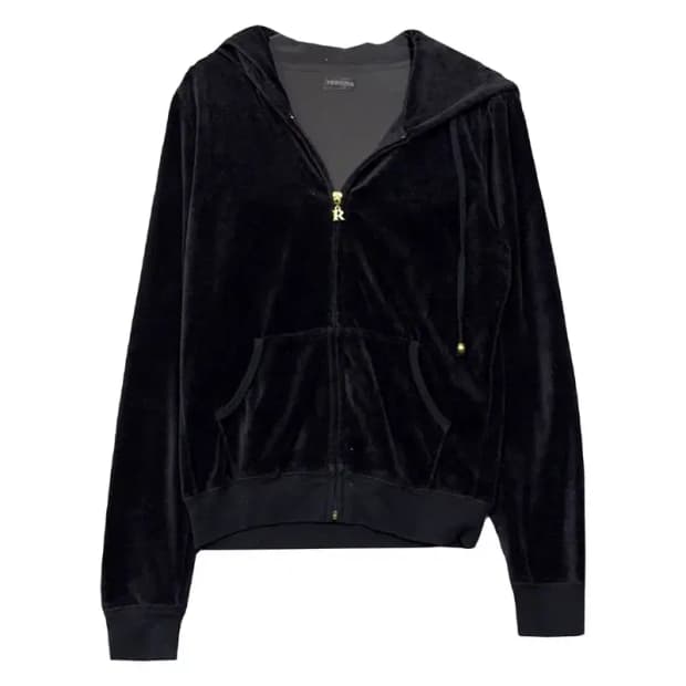 레노마 블랙 빈티지 벨벳 후드 집업 95