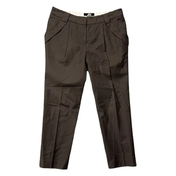 시스템 캐시미어 울 브라운 한섬 여성 슬랙스 67