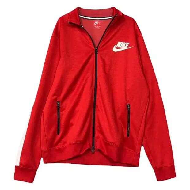 나이키 레드 로고 남성 트랙탑 집업 저지 XXL