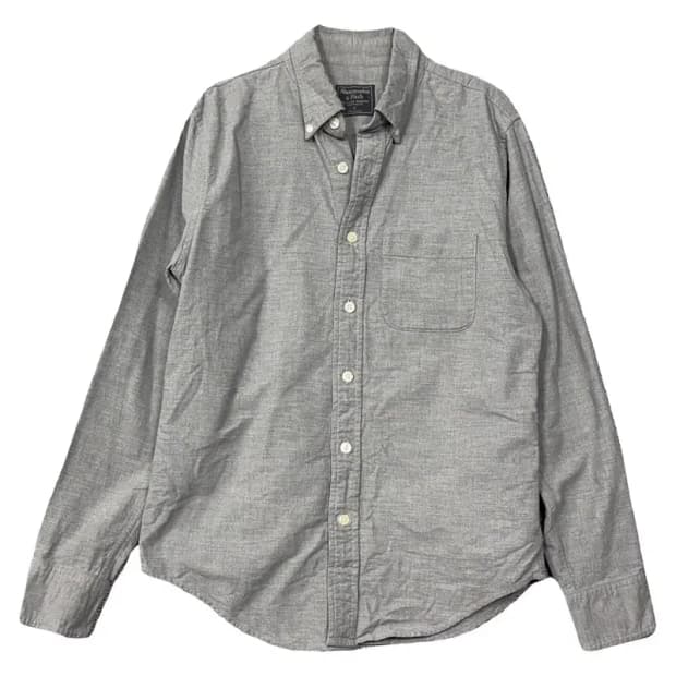 아베크롬비 라이트 그레이 캐주얼 포켓 셔츠 S