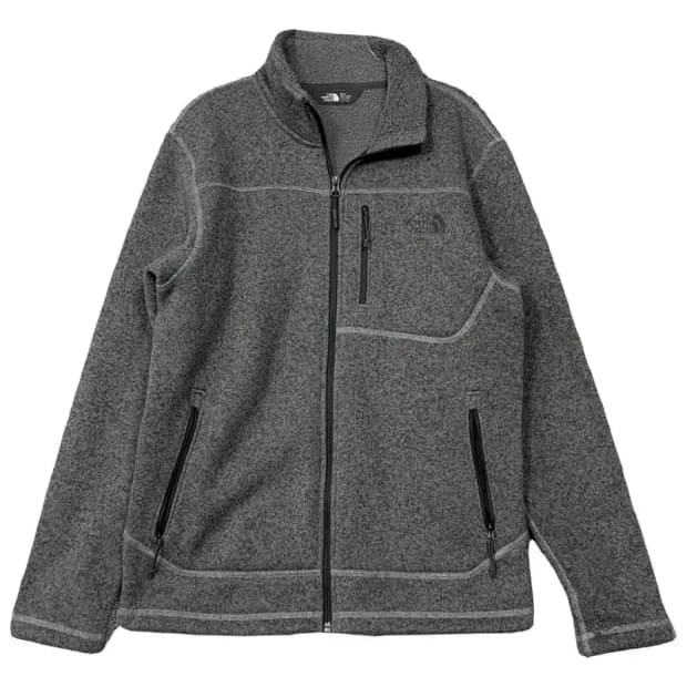 노스페이스 그레이 플리스 로고 후리스 M