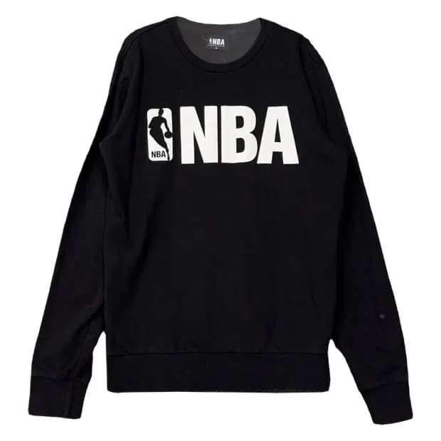 엔비에이 스펠 로고 프린팅 블랙 맨투맨 M