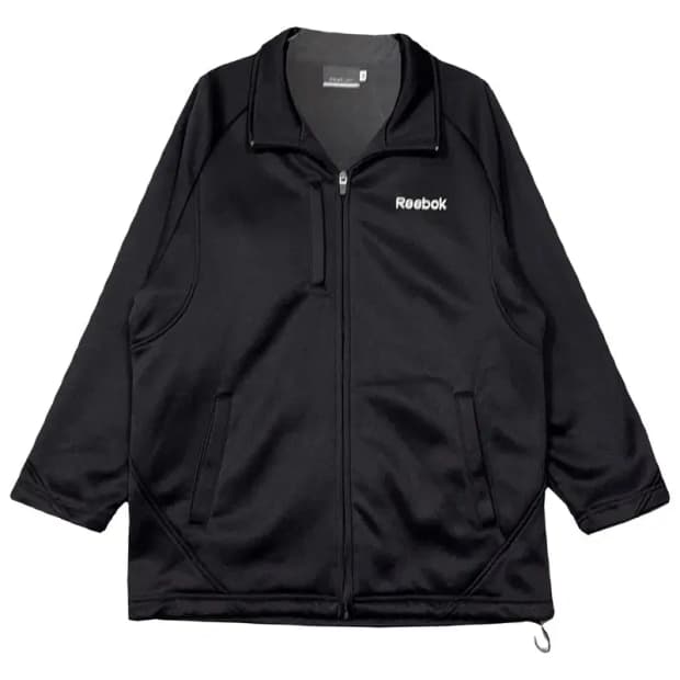 리복 블랙 로고 남성 집업 저지 L