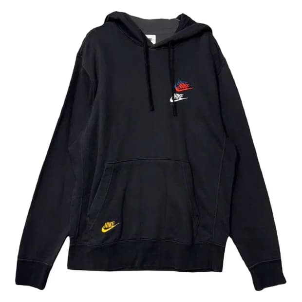 나이키 블랙 멀티 스우시 후드티 M