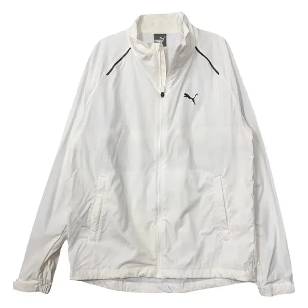 푸마 화이트 로고 바람막이 L