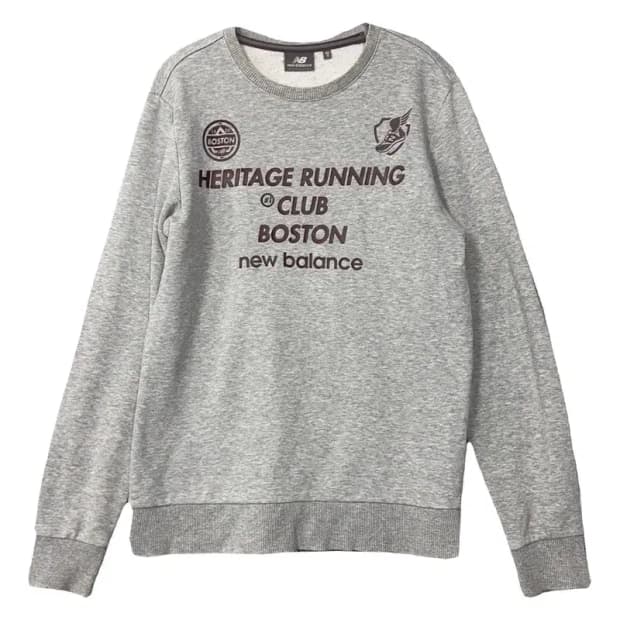 뉴발란스 프린팅 라이트 그레이 맨투맨 S