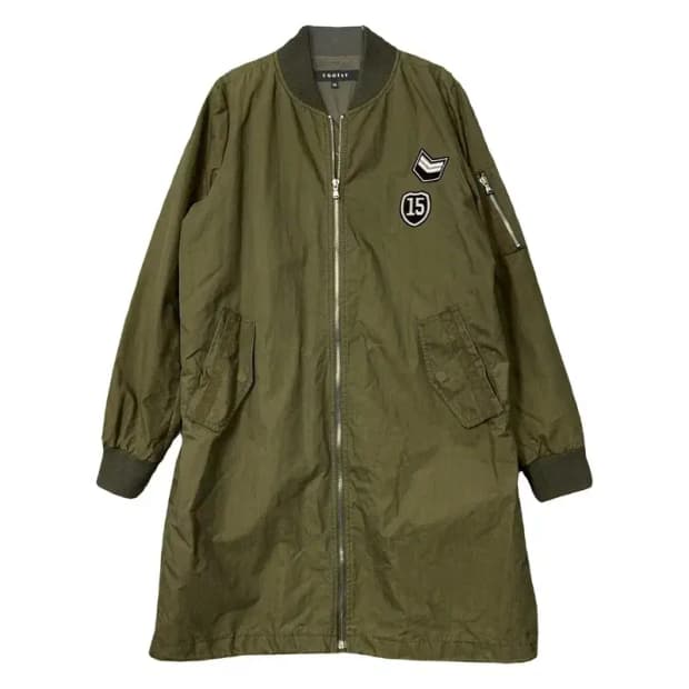 에고이스트 카키 빈티지 블루종 코트 L