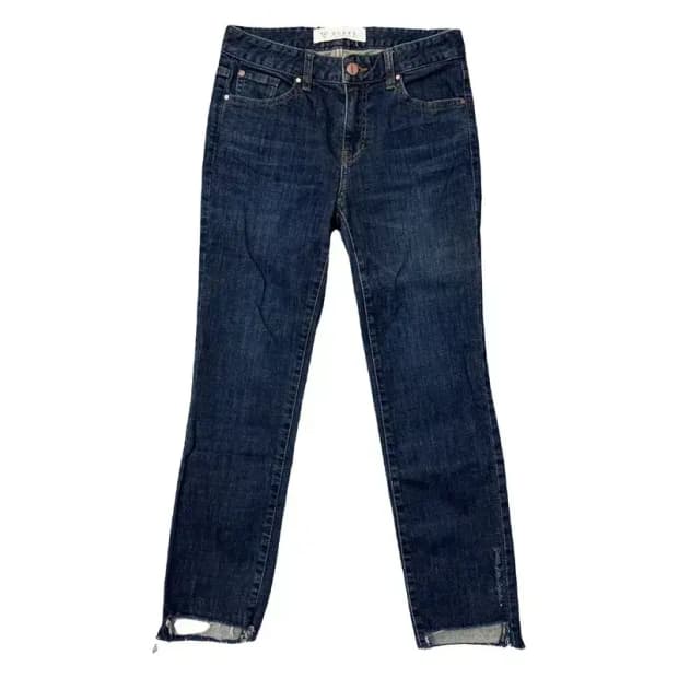 게스 여성 캐주얼 삼각 로고 크롭진 64(26)