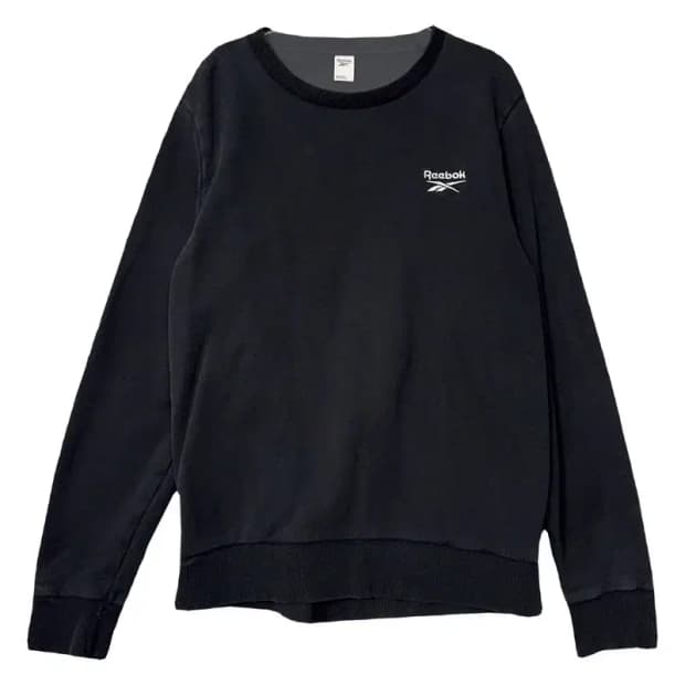 리복 블랙 로고 맨투맨 XL