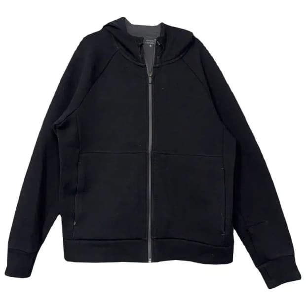 무신사스탠다드 블랙 무지 후드집업 L