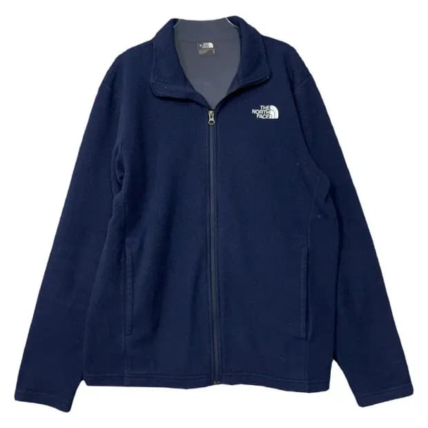 노스페이스 네이비 로고 플리스 후리스 집업 M