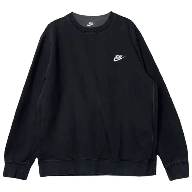 나이키 블랙 로고 맨투맨 L