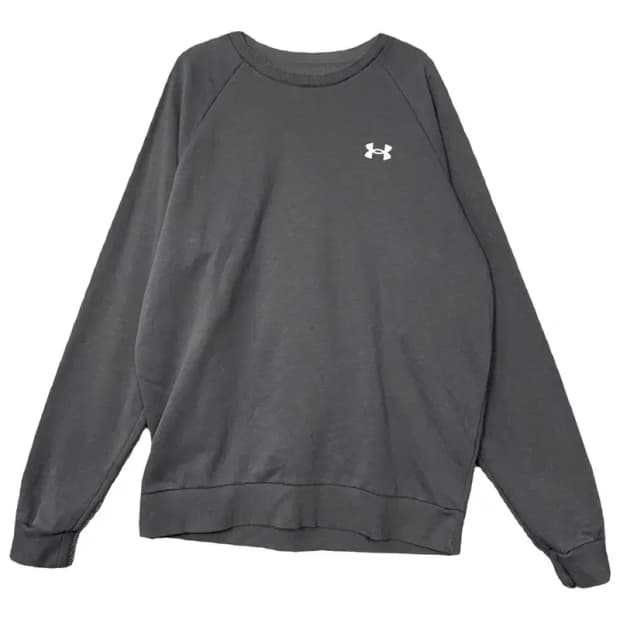 언더아머 그레이 로고 맨투맨 MD / M / M