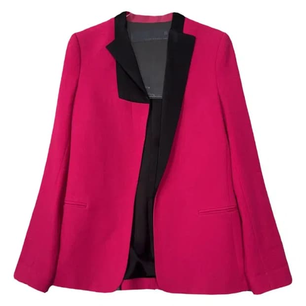 자라 핑크 여성 클래식 정장 블레이저 XS