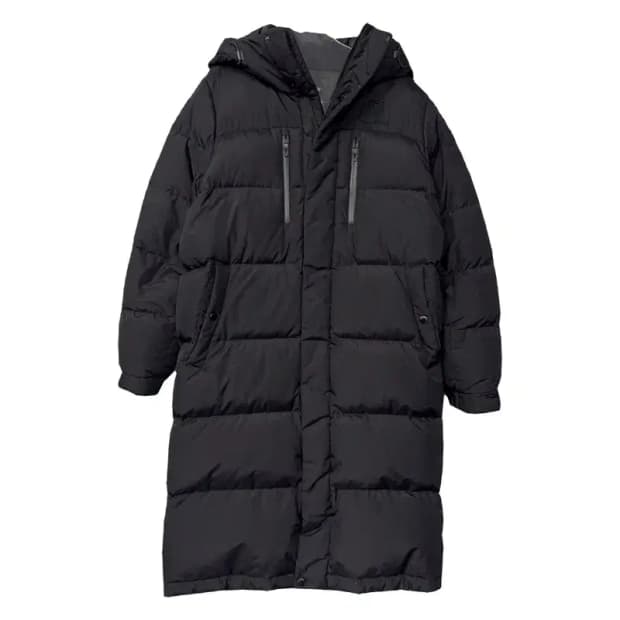 블랙야크 블랙 구스다운 롱패딩 90