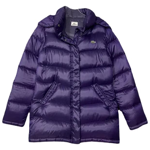 라코스테 퍼플 로고 구스다운 패딩 36
