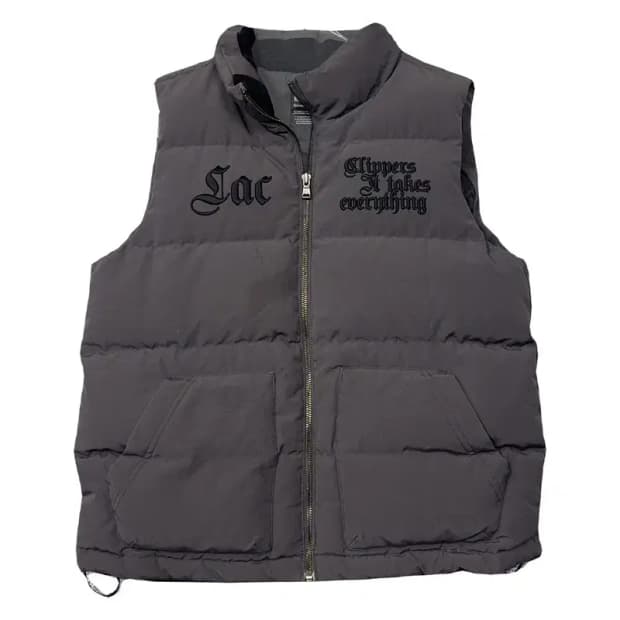 엔비에이 그레이 덕다운 패딩 조끼 S