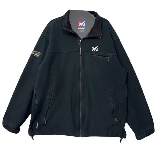 밀레 블랙 로고 플리스 후리스 XL