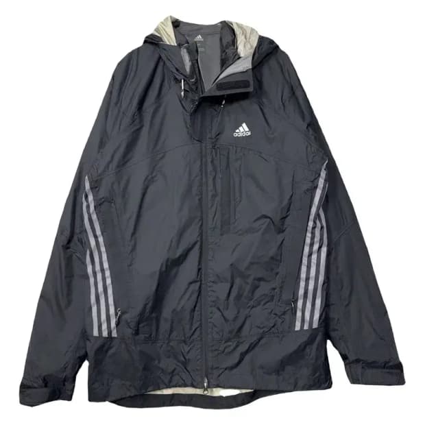 아디다스 블랙 로고 기능성 바람막이 105