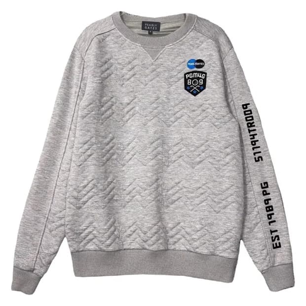 파리게이츠 프린팅 라이트 그레이 골프 맨투맨 100