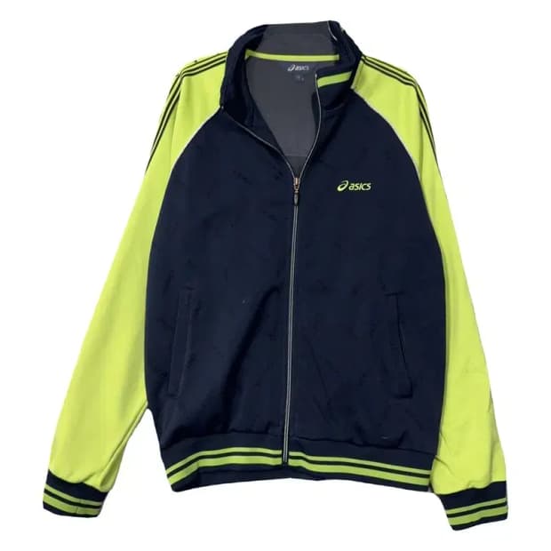 아식스 네이비 로고 기능성 집업 95