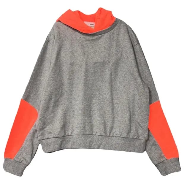 시에로 라이트 그레이 오렌지 투톤 후드티 1(F)