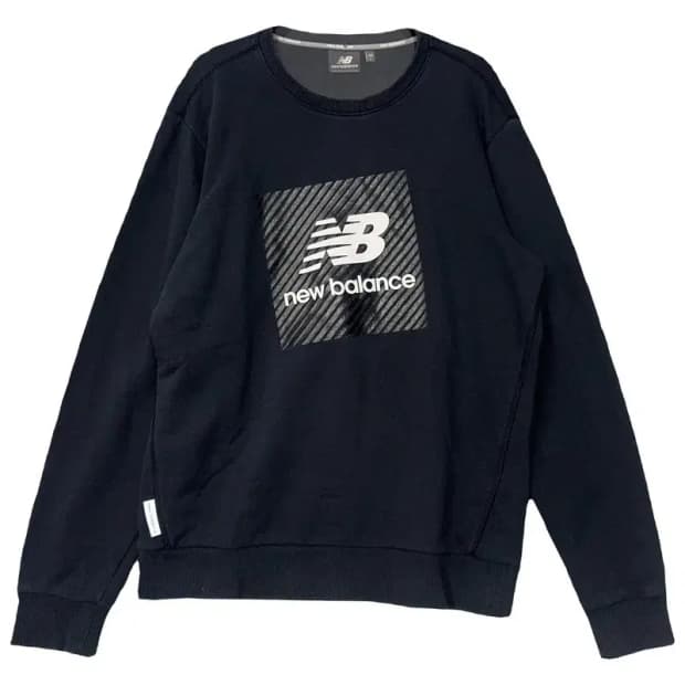 뉴발란스 프린팅 네이비 맨투맨 L