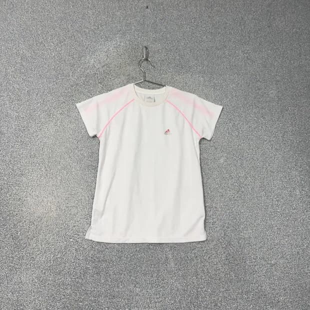 아디다스 핑크포인트 화이트 반팔티 90