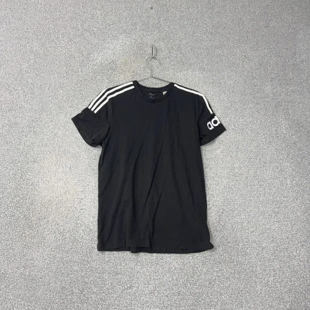 아디다스 블랙 삼선 기능성 반팔티 XL